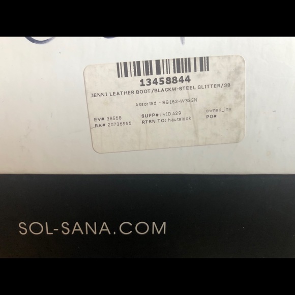 Brand new black leather Sol Sana boot, sz 8 - Picture 2 of 3